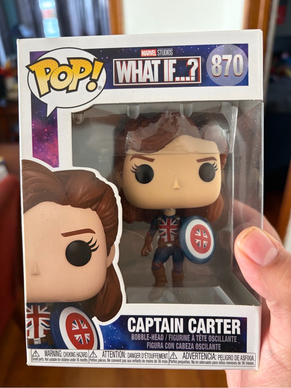 Marvel Funko Pop! Captain Carter Vinyl Figure - White, Brown, Blue, Red